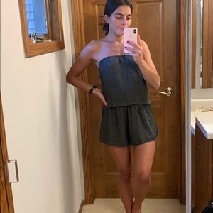 Honey Punch dark olive romper